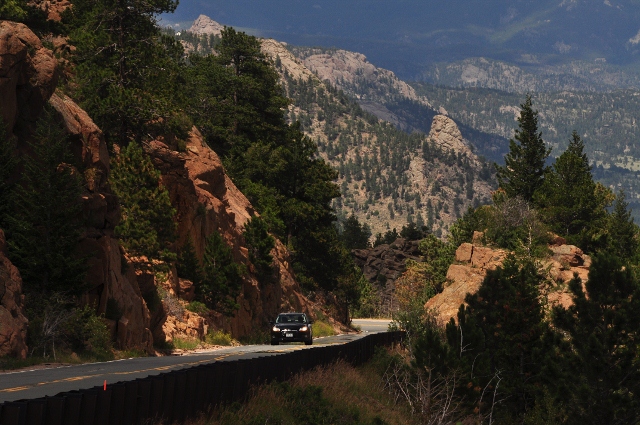 Part of Route 7 descending into Estes Park